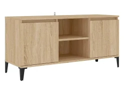 vidaxl Móvel de TV com pernas em metal 103,5x35x50 cm carvalho sonoma^ Móvel De Tv