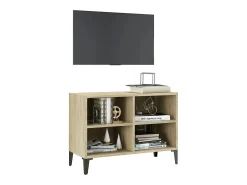 Móvel de TV com pernas em metal 69,5x30x50 cm carvalho sonoma PT889358^ Móvel De Tv