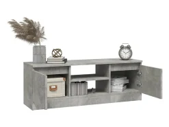 Móvel de TV com porta 102x30x36 cm cimento PT499178^ Móvel De Tv