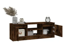 vidaxl Móvel de TV com porta 102x30x36 cm carvalho fumado^ Móvel De Tv