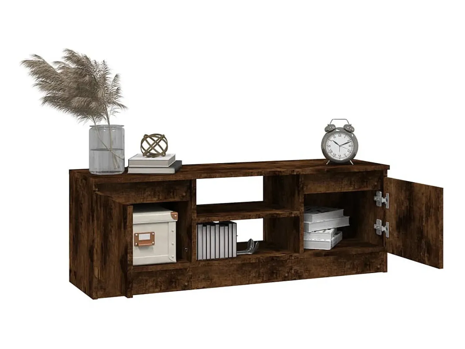 Móvel De Tv* Móvel de TV com porta 102x30x36 cm carvalho fumado PT994638 Castanho