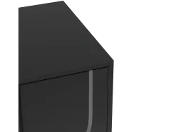 Discount Merax Móvel de TV com pés de madeira - 180 x 40 x 42 cm - com 2 gavetas + 4 portas - aglomerado - Preto
