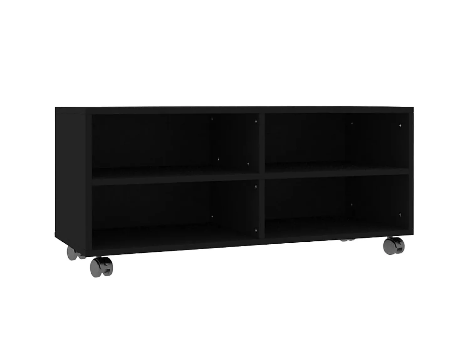 Móvel De Tv| Móvel de TV com rodas 90x35x35 cm contraplacado PT961626 Preto