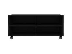 Móvel De Tv| Móvel de TV com rodas 90x35x35 cm contraplacado PT961626 Preto