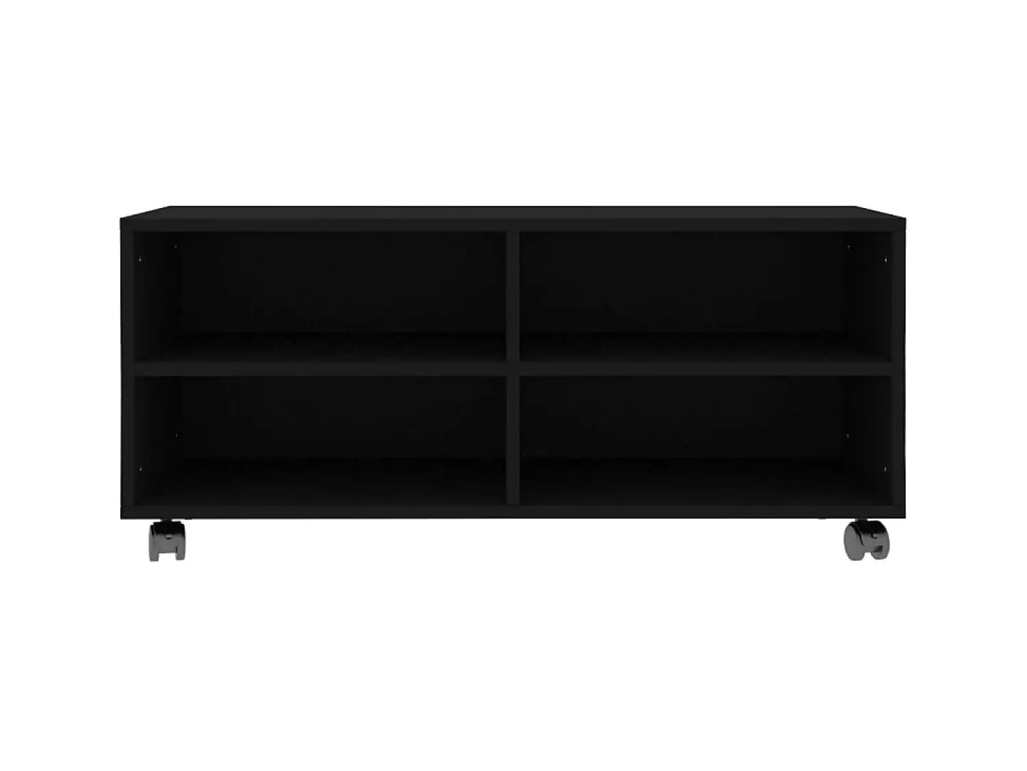 Móvel De Tv| Móvel de TV com rodas 90x35x35 cm contraplacado PT961626 Preto