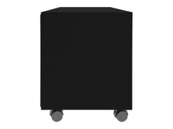 Móvel De Tv*vidaxl Móvel de TV com rodas 90x35x35 cm derivados de madeira Preto