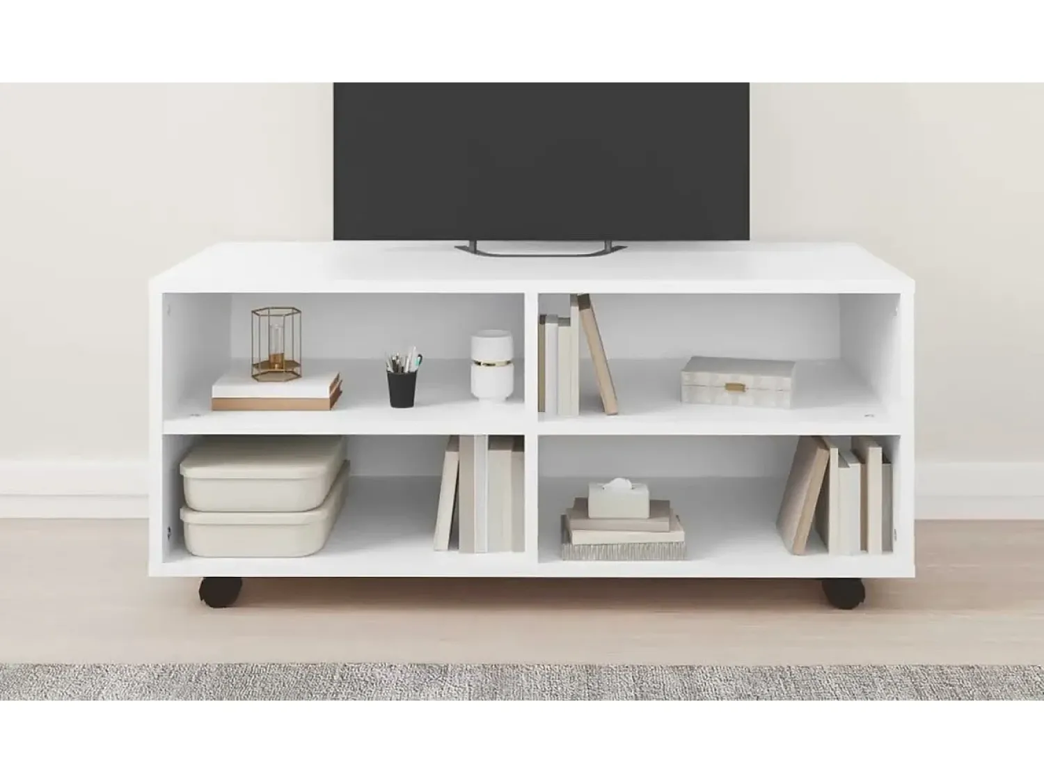vidaxl Móvel de TV com rodas 90x35x35 cm derivados de madeira^ Móvel De Tv