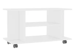 Outlet Móvel de TV com rodas 80x40x45 cm deriv.madeira PT408866 Branco