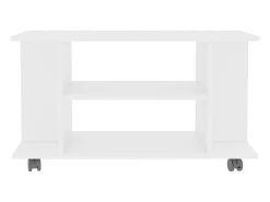 Outlet Móvel de TV com rodas 80x40x45 cm deriv.madeira PT408866 Branco