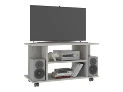 Móvel De Tv* Móvel de TV com rodas 80x40x45cm deriv.madeira cimento PT614647 Cinzento