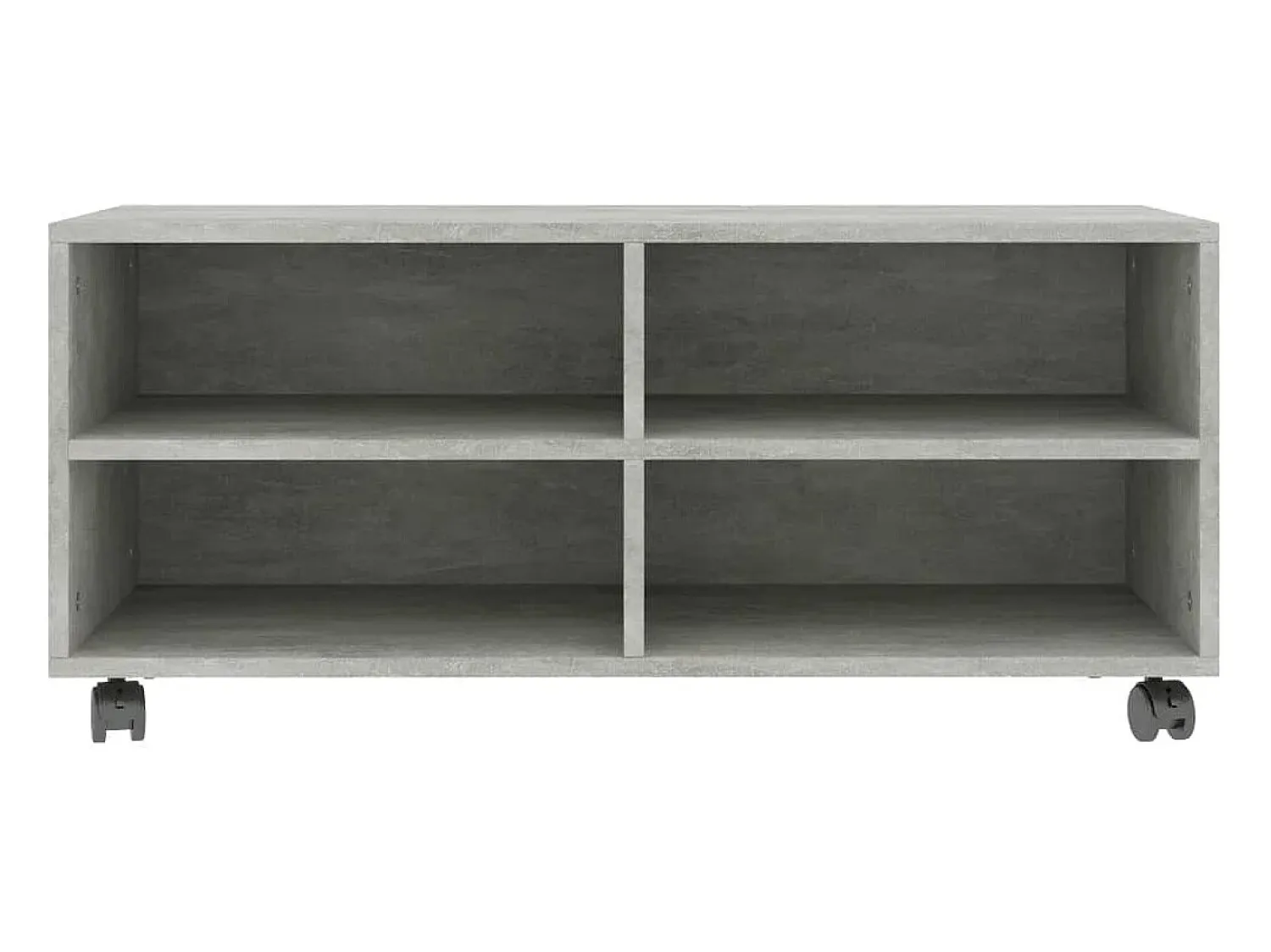 Móvel De Tv| Móvel de TV com rodas 90x35x35cm contraplacado cimento PT335802 Cinzento