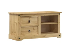 Móvel De Tv* Móvel de TV Corona 100x40x52 cm madeira de pinho maciça PT168098 Castanho