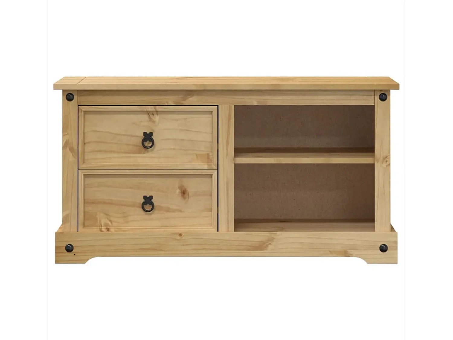 Móvel De Tv* Móvel de TV Corona 100x40x52 cm madeira de pinho maciça PT168098 Castanho