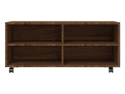 New Móvel de TV c/rodas 90x35x35 cm deriv.madeira carvalho PT854118 Castanho