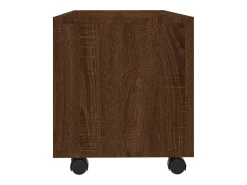New Móvel de TV c/rodas 90x35x35 cm deriv.madeira carvalho PT854118 Castanho