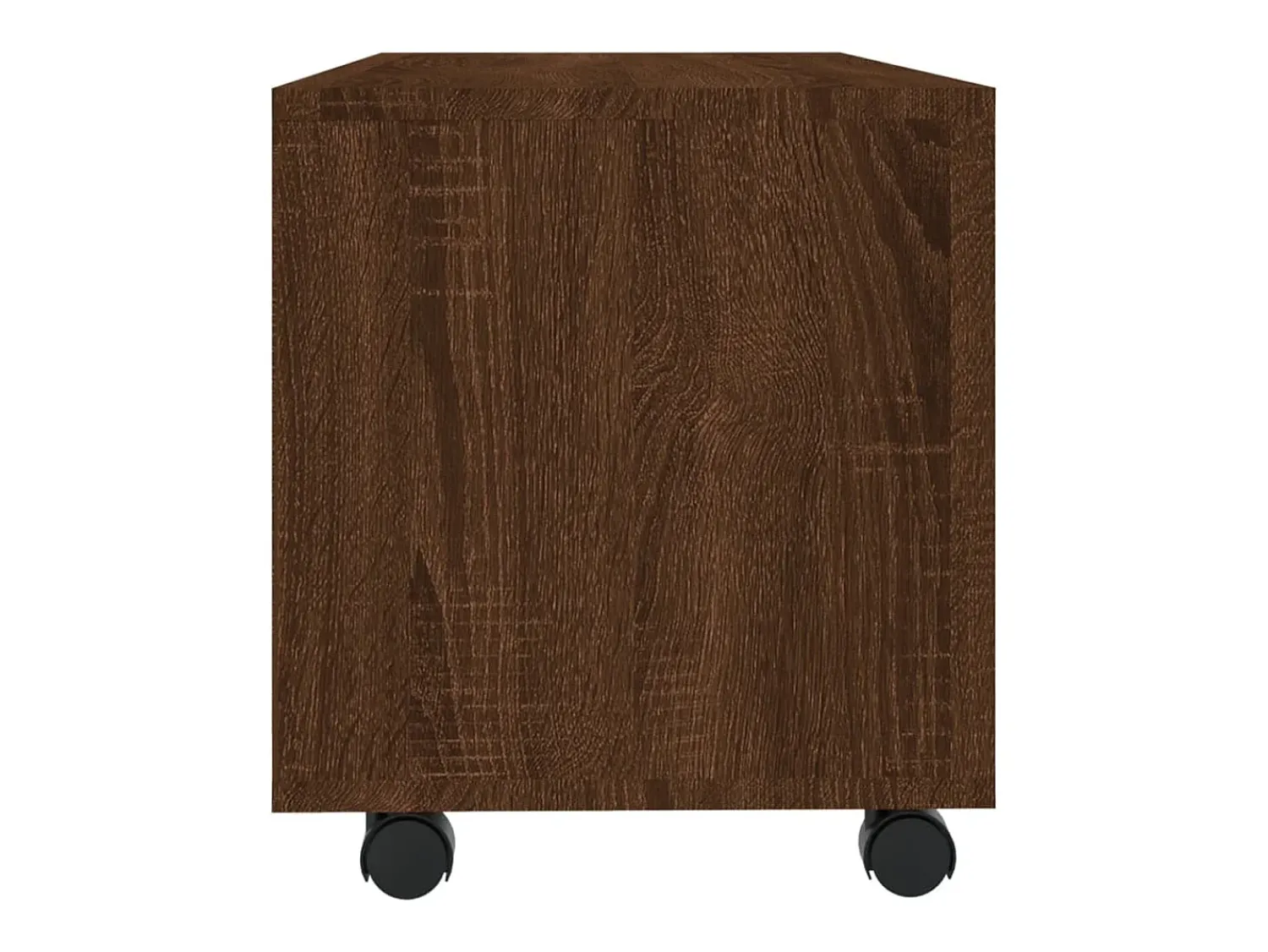 New Móvel de TV c/rodas 90x35x35 cm deriv.madeira carvalho PT854118 Castanho