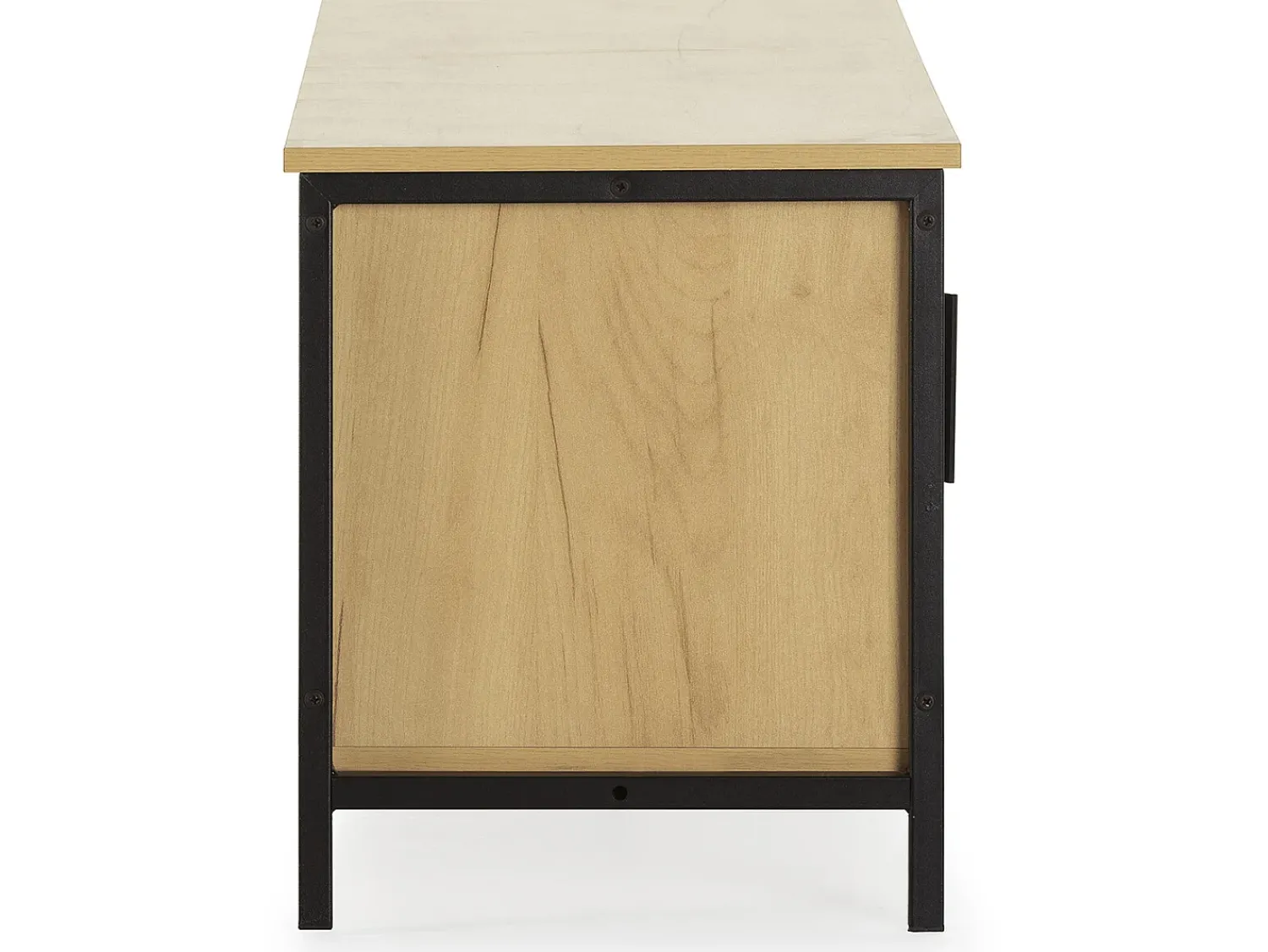Discount VS Venta-stock Móvel de TV Cruz 2 Portas Cor Carvalho com vime Natural, 120 cm Castanho