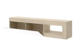 Móvel De Tv*Dmora Móvel de TV Dadl, Aparador baixo da sala, Aparador da sala para televisão, 204x42h48 cm, Carvalho e Branco Castanho