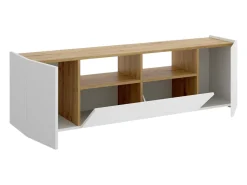 Móvel De Tv|Dmora Móvel de TV Dcotal, Aparador baixo da sala, Aparador da sala para televisão, 142x35h44 cm, e Carvalho Nó Branco