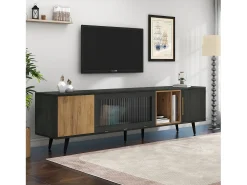 ModernLuxe Móvel de TV de 200 cm - adequado para TV de 90" - com grande espaço de arrumação - Cinza^ Móvel De Tv