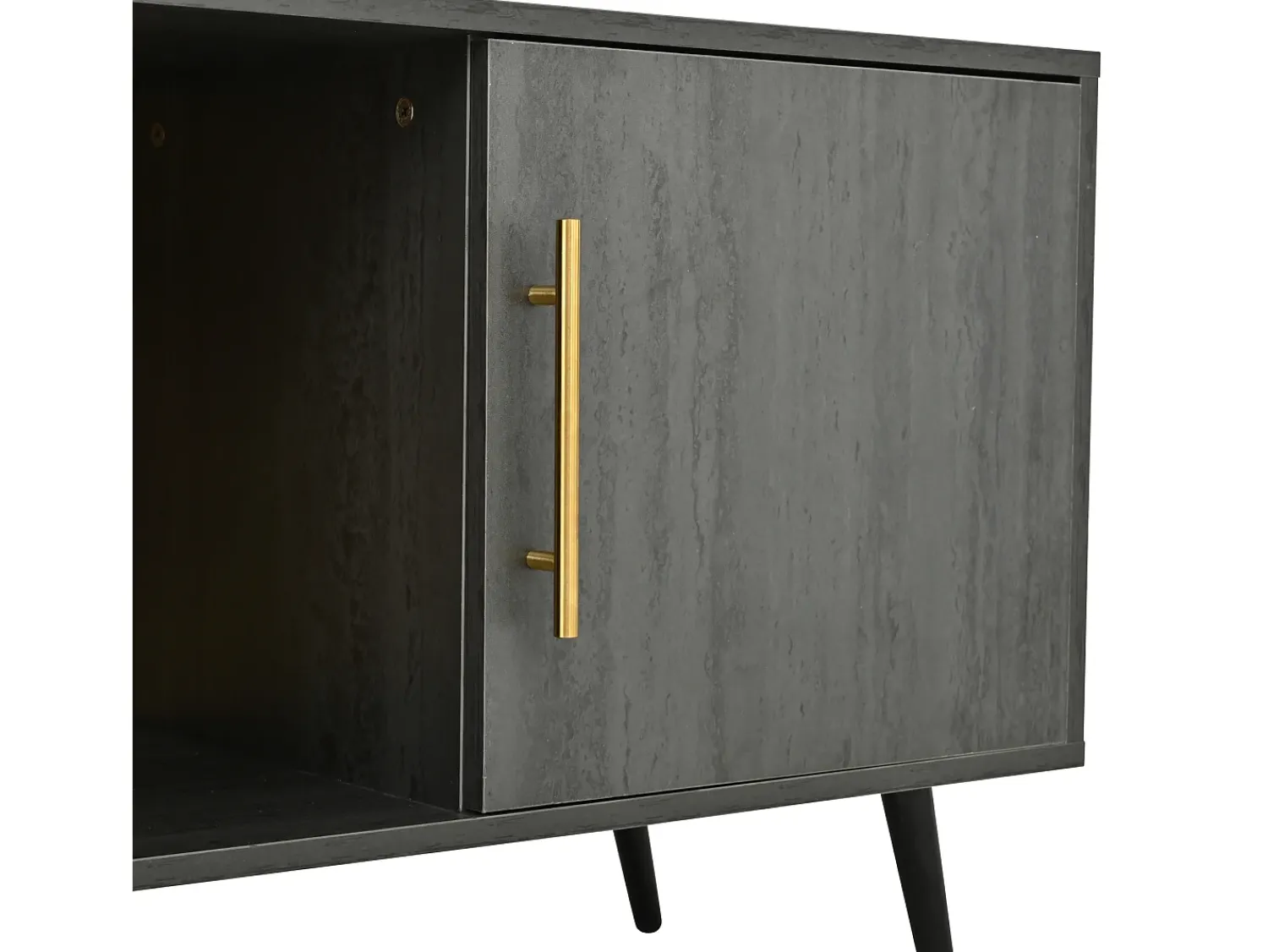 ModernLuxe Móvel de TV de 200 cm - adequado para TV de 90" - com grande espaço de arrumação - Cinza^ Móvel De Tv