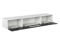 Móvel De Tv*ModernLuxe Móvel de TV de 180 cm com luz LED que muda de cor - 3 compartimentos grandes - Preto