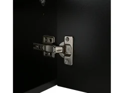 Móvel de TV de 175 cm, Móvel de TV com 4 portas sem puxadores e prateleiras ajustáveis, Preto