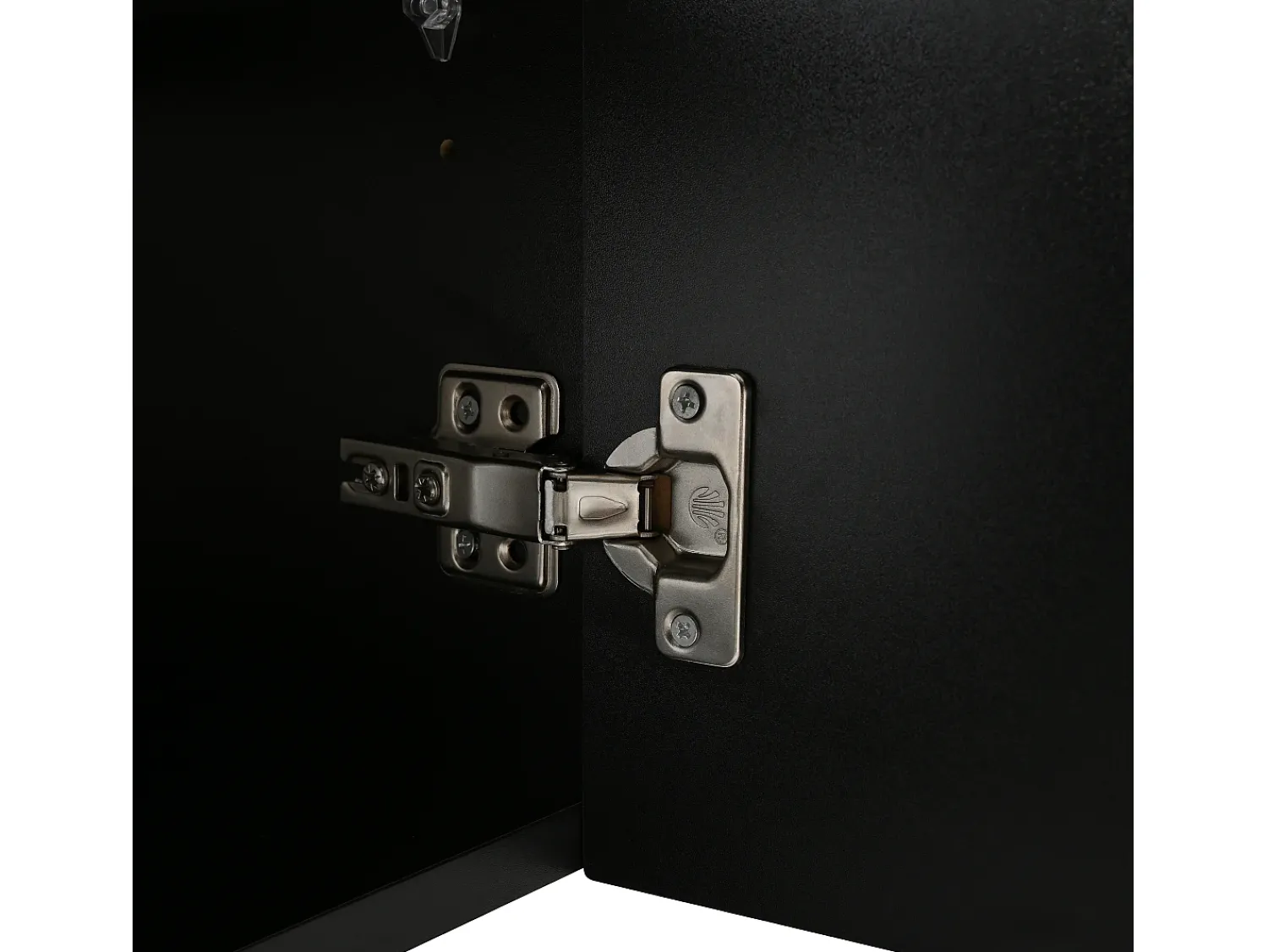 Móvel de TV de 175 cm, Móvel de TV com 4 portas sem puxadores e prateleiras ajustáveis, Preto