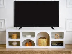Móvel De Tv*Vente-unique Móvel de TV de design com 7 prateleiras - Cor: - LUELA Branco