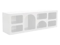 Móvel De Tv*Vente-unique Móvel de TV de design com 7 prateleiras - Cor: - LUELA Branco