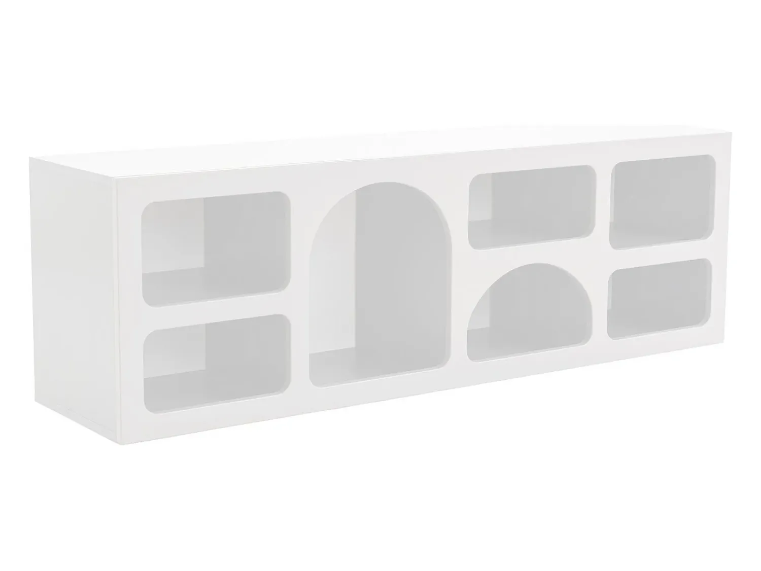 Móvel De Tv*Vente-unique Móvel de TV de design com 7 prateleiras - Cor: - LUELA Branco