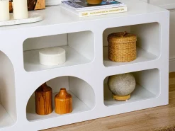 Móvel De Tv*Vente-unique Móvel de TV de design com 7 prateleiras - Cor: - LUELA Branco