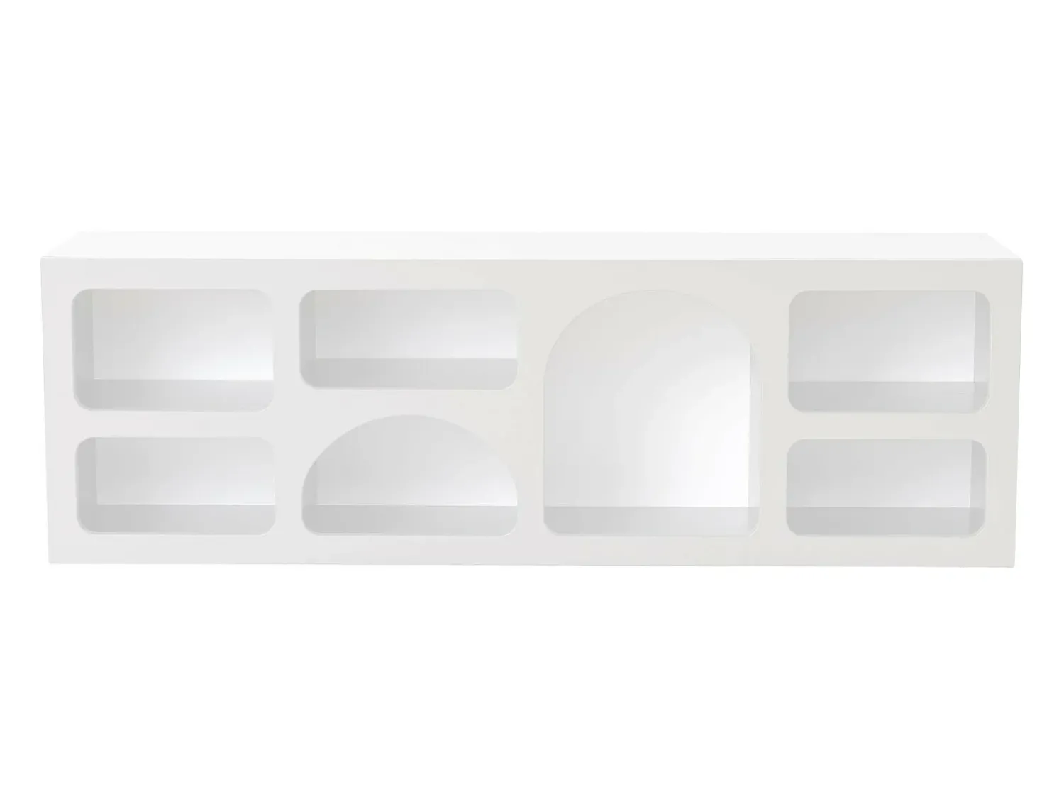 Móvel De Tv*Vente-unique Móvel de TV de design com 7 prateleiras - Cor: - LUELA Branco