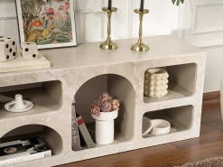 Vente-unique Móvel de TV de design com 7 nichos - Efeito mármore - LUELA^ Móvel De Tv