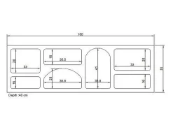 Vente-unique Móvel de TV de design com 7 nichos - Efeito mármore - LUELA^ Móvel De Tv