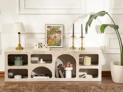 Vente-unique Móvel de TV de design com 7 nichos - Efeito mármore - LUELA^ Móvel De Tv