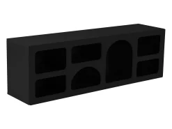 Móvel De Tv*Vente-unique Móvel de TV de design com 7 prateleiras - Cor: - LUELA Preto