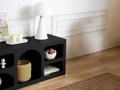 Móvel De Tv*Vente-unique Móvel de TV de design com 7 prateleiras - Cor: - LUELA Preto