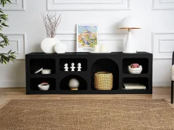 Móvel De Tv*Vente-unique Móvel de TV de design com 7 prateleiras - Cor: - LUELA Preto