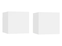Best Móvel de TV de parede 2 pcs 30,5x30x30 cm PT132117 Branco