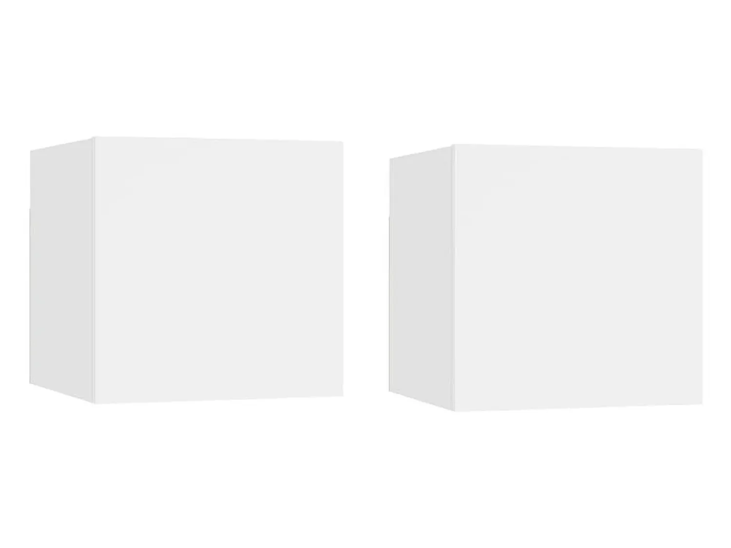 Best Móvel de TV de parede 2 pcs 30,5x30x30 cm PT132117 Branco