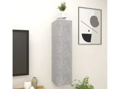 Móvel De Tv* Móvel de TV de parede 4 pcs 30,5x30x30 cm cimento PT196113 Cinzento