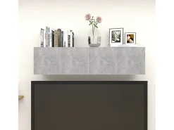 Móvel De Tv* Móvel de TV de parede 4 pcs 30,5x30x30 cm cimento PT196113 Cinzento