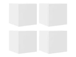 vidaxl Móvel de TV de parede 4 pcs 30,5x30x30 cm^ Móvel De Tv