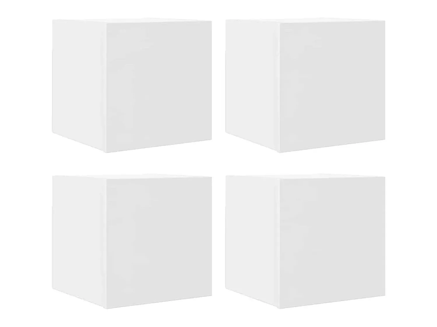 vidaxl Móvel de TV de parede 4 pcs 30,5x30x30 cm^ Móvel De Tv