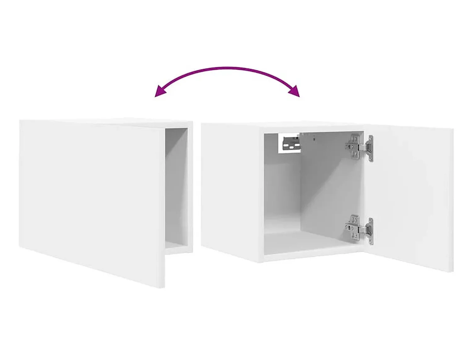 vidaxl Móvel de TV de parede 4 pcs 30,5x30x30 cm^ Móvel De Tv