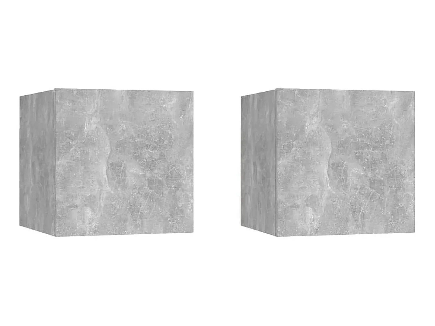 Móvel De Tv| Móvel de TV de parede 2 pcs 30,5x30x30 cm cimento PT126137 Cinzento