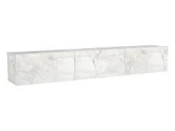 Móvel De Tv*Vente-unique Móvel de TV de parede com 3 portas - Efeito mármore - VIKILA Branco
