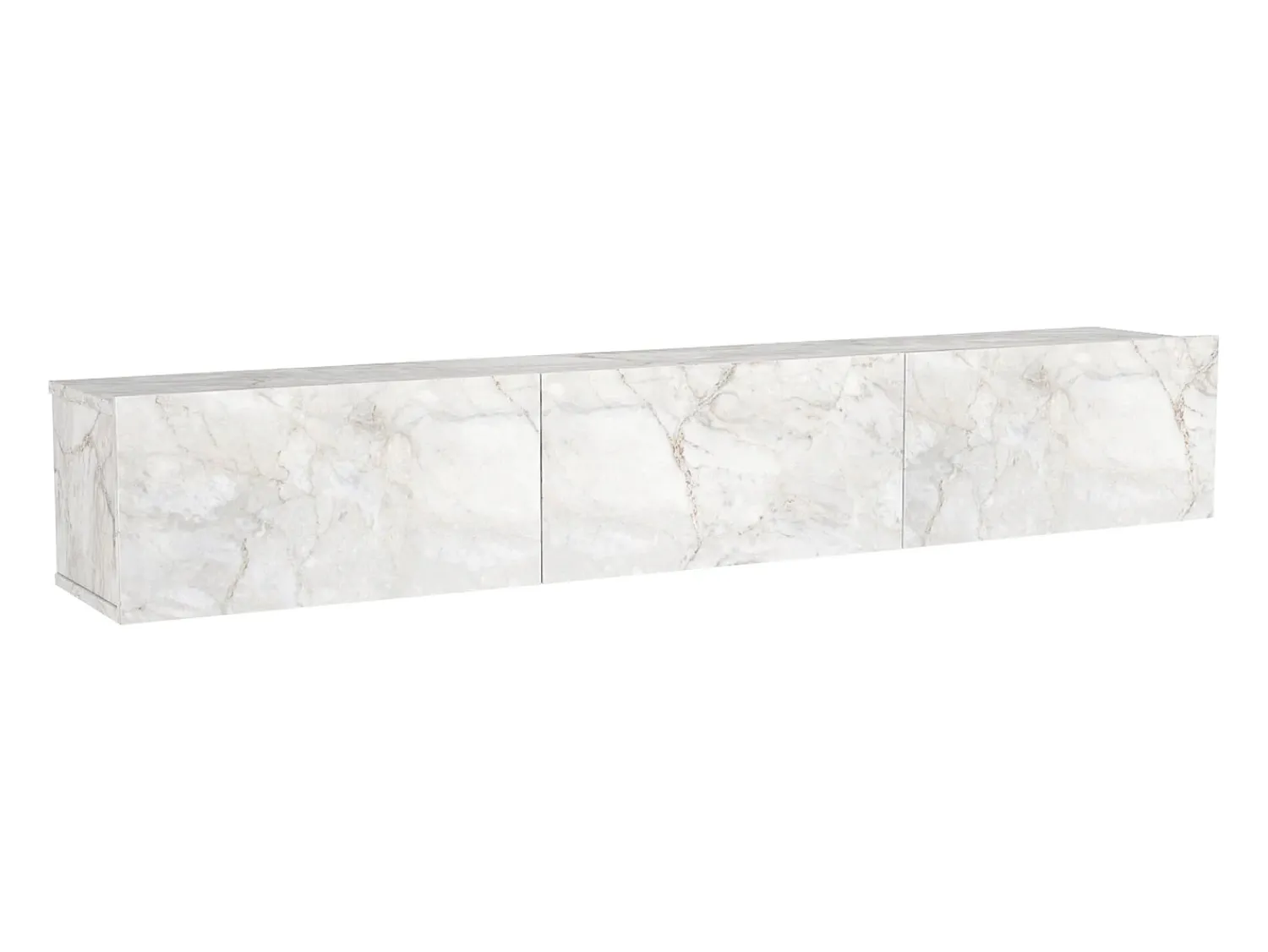 Móvel De Tv*Vente-unique Móvel de TV de parede com 3 portas - Efeito mármore - VIKILA Branco