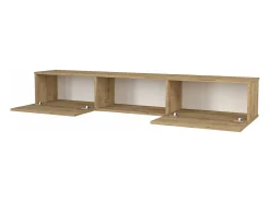 Sale Helloshop26 Móvel de TV de parede com espaço de armazenamento 180 x 31 x 29,5 cm efeito carvalho 03_0007811 Bege